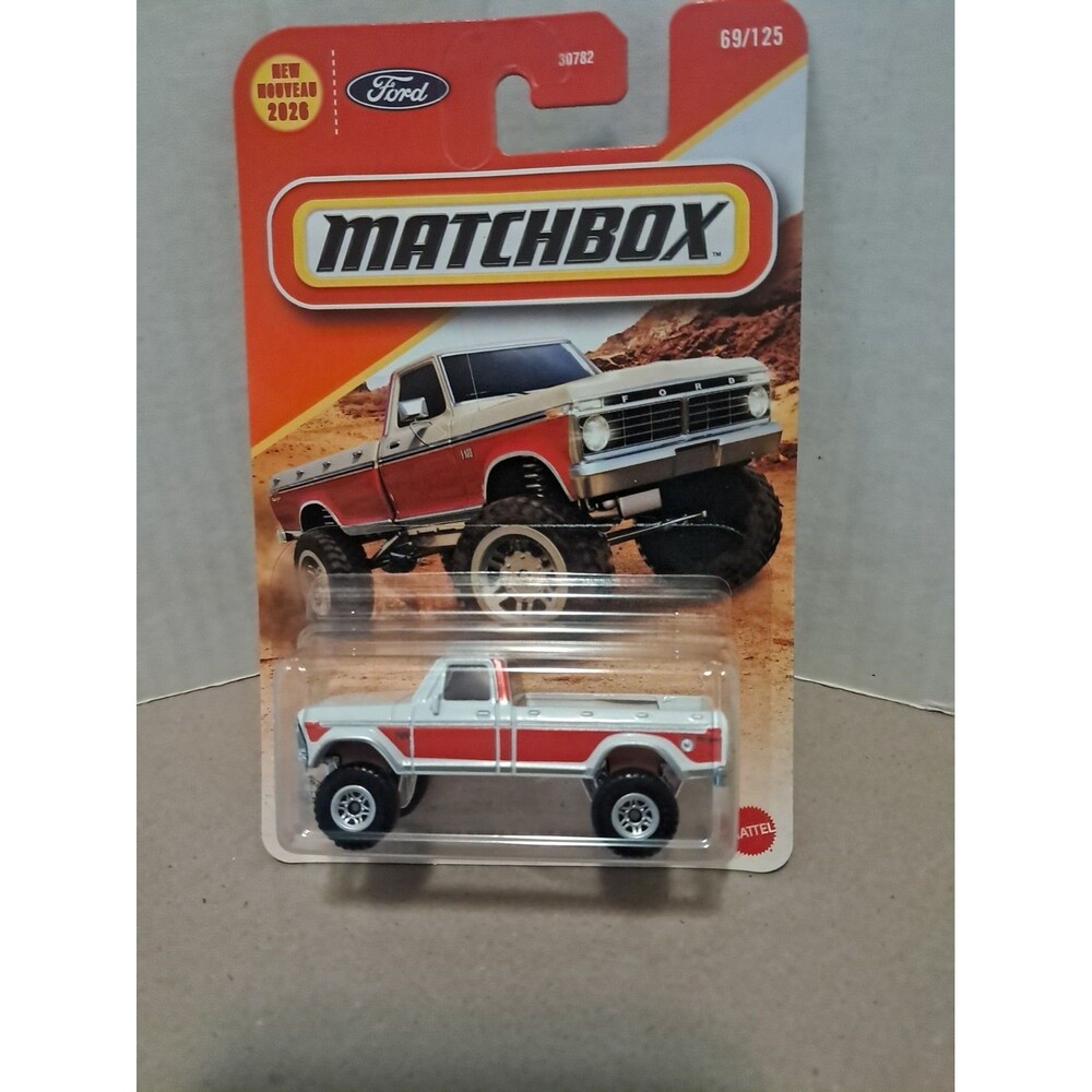 2026 MATCHBOX  1974 FORD F100 RANGER WHITE AND Orange RED LIFTED 69/125 N.I.P.
